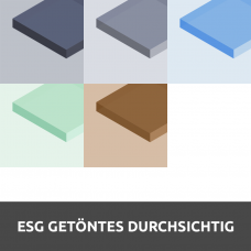 ESG getöntes Glas durchsichtig