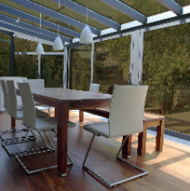 Veranda aus VSG getöntes Glas durchsichtig