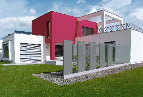 Windschutz und Sichtschutz Windfang aus Glas für Garten, Balkon + Terrasse‎ & Hauseingang nach Maß