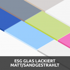 ESG Optiwhite Glas Lackiert + Matt/Sandgestrahlt Konfigurieren