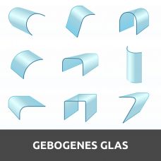 Gebogenes Glas, Float, ESG, TVG, VSG Glas (Klar) Konfigurieren