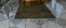 Tischplatte aus ESG getöntes Glas durchsichtig