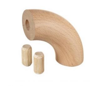 Verbinder für Holzhandlauf, buche, unbehandelt Ø42 mm, Modell 0305, pro Stück