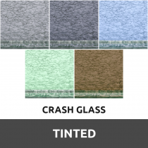 Crash glass tinted