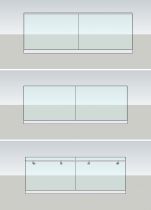 Schwimmbad Glas - Geländer Bodenmontage - Sicherheitsglas