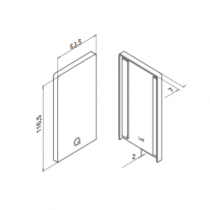 EASY GLASS SMART - Endstücke zur Bodenmontage, Modell 6736, Links / rechts,  Indoor, pro Stück