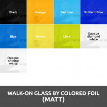 Walk-on glass through colored film (Matte) Configurator