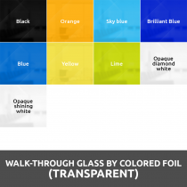 Walk-through glass through colored foil (transparent) Configurator
